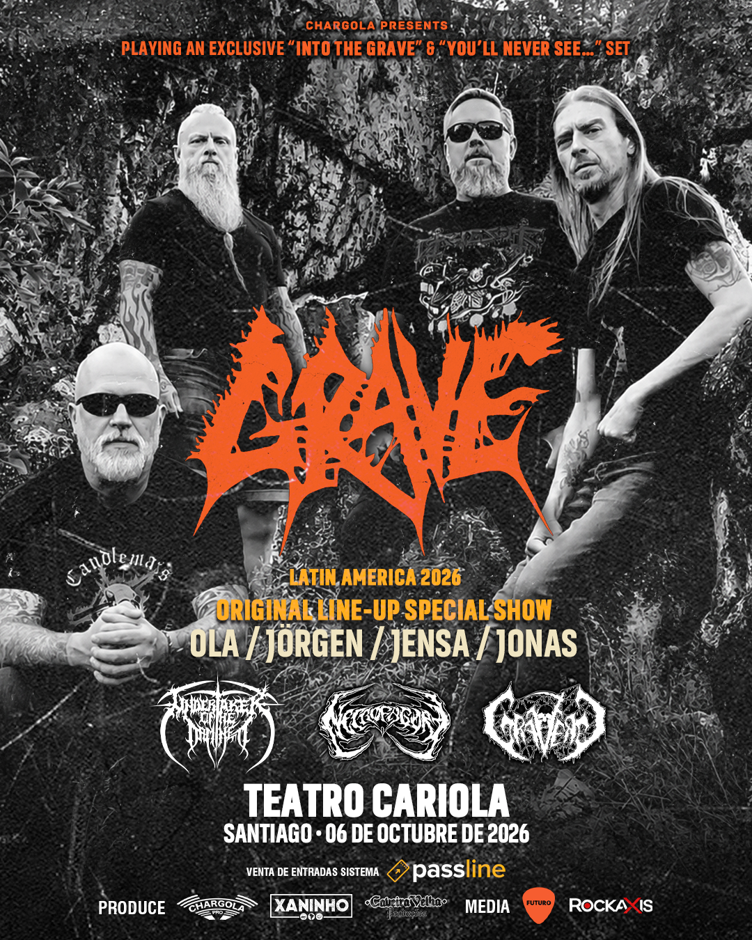 Undertaker of the Damned se suma al regreso de Grave a Chile